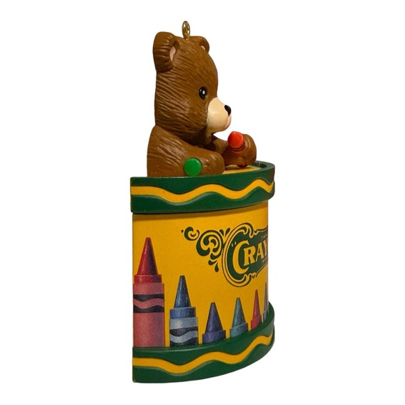 Crayola Teddy Bear Crayon Box Christmas Ornament by Binney & Smith Vintage 1992 - Picture 6 of 11